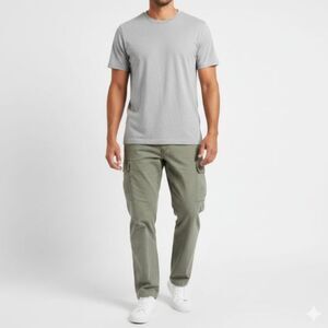 L.L. Bean Washed Olive Green Cotton Classic Fit Cargo Pants Size 40 X 30